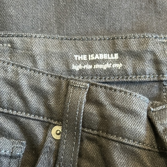 AG Adriano Goldschmied Isabelle High Rise Straight Leg Black Meteor Shower NEW - Picture 14 of 15